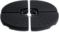 Plonos Parasolvoet Noir Rond Remplissable Mobile Plastique/Caoutchouc 60 kg