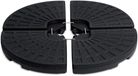 Plonos Parasolvoet Noir Rond Remplissable Mobile Plastique/Caoutchouc 60 kg