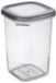 Orion Container 450ml Transparent/Dark Grey Plastic Square Stackable