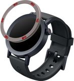 kwmobile Beschermende Ring geschikt voor CMF by Nothing Watch Pro 2 (D398) Fitness Tracker - Bezel Ring voor smartwatch - Beschermring voor smartwatch in grijs / rood.