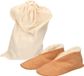 Bernardino Top Tex Group Sprl Beige Spaanse kinder sloffen/pantoffels van echt leer/suede maat 23 met handige opbergzak