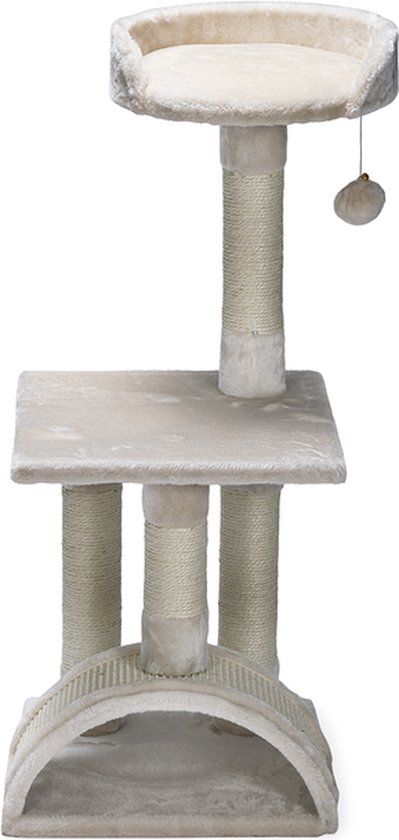 Beeztees Tanica Krabpaal - Creme - 35x35x82 cm