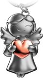 FABACH Beschermengel Sleutelhanger Ster met Hart - Engel Geluksbrenger Liefde - Cadeau - Zoeter als cadeau-idee voor vriendin roségoud