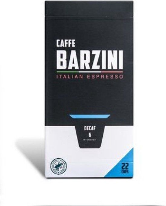 Barzini Decaf Cups - 22 Cafeïnevrije koffie cups - Nespresso Compatible