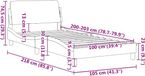 vidaXL Bedframe "Dover" velours lichtgrijs 100x203 cm