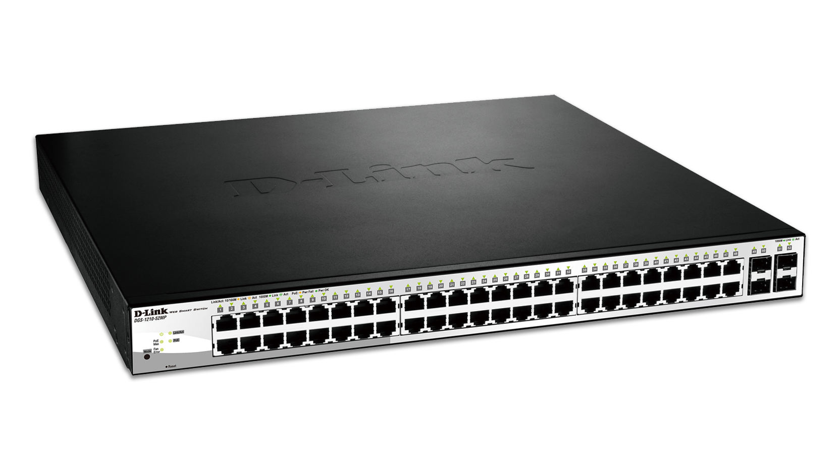 D-Link DGS-1210-52MP - Netwerk switch - Zwart