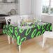 Bonamaison Tafelkleed, Anti-Mold, Sneldrogend, Waterdicht, 100% Polyester Tafellaken, Neon groene rook, 140 x 160 Cm