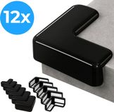 Nuvance Hoekbeschermers Baby - 12 stuks - Zwart