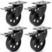 Solidchoice - 4 Roulettes de Meuble, 10 cm de Haut, Fonte Solide