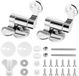 Paws & Crafts B.V. Jeu de charnières pour abattant de toilette - Zinc - Argent