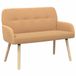 vidaXL 2-zitsbank met massief houten poten Beige Bouclé