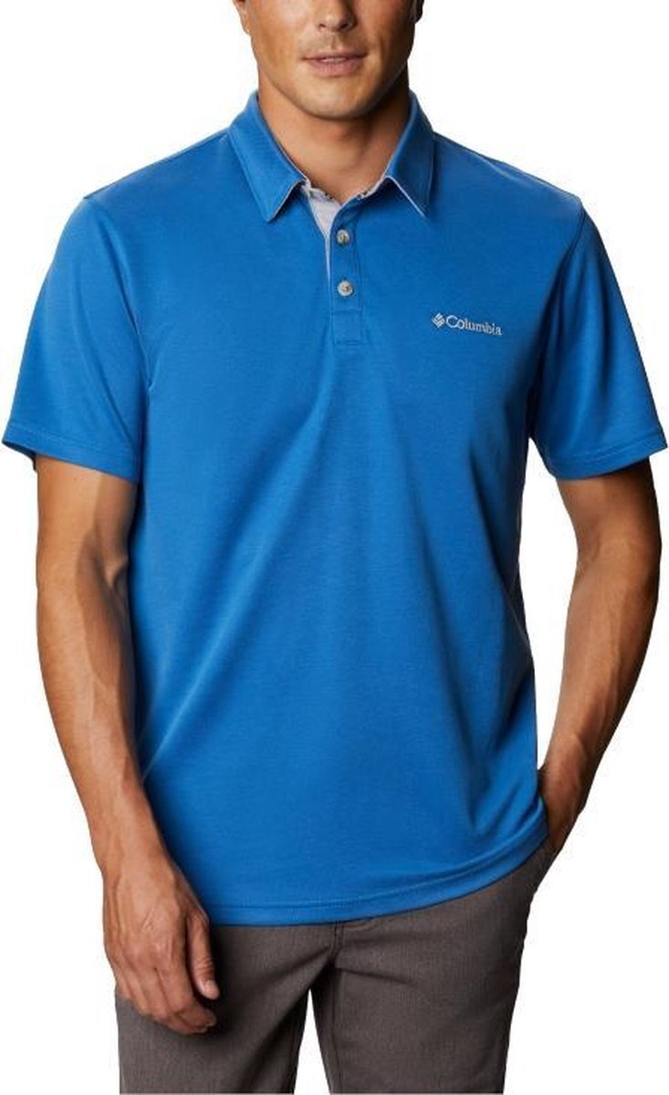 Columbia Nelson Point Polo Heren, bright indigo