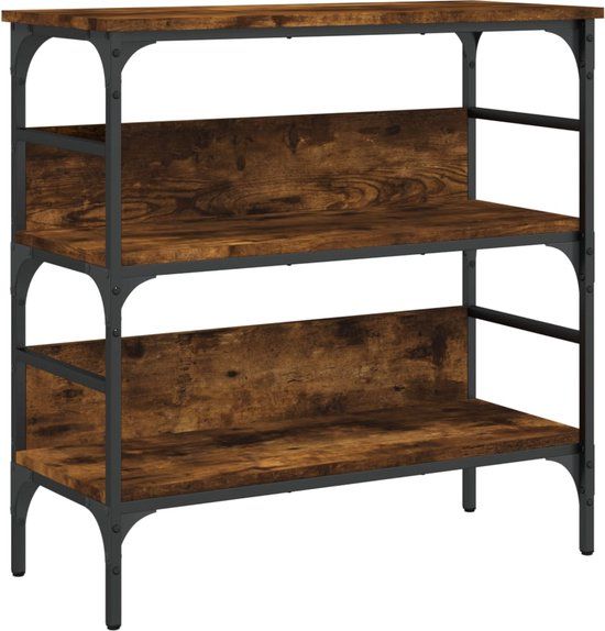vidaXL Wandtafel - 75x32x75 cm - Bewerkt Hout - Gerookt Eikenkleurig