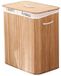 Panier à linge en bambou - 72 litres - Beige/Brun