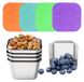 Conteneur alimentaire 4x60ml - Acier inoxydable - Durable - Réutilisable - Compact - Convient pour sauces et vinaigrettes - Boîte de rangement