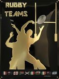 I&S Les collections rétro Metalen bord reliëf 40x30 cm Rugby 01 Gold