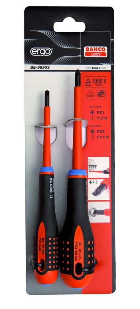 Bahco ergo schroevendraaier combi tips 2 delig | BE-9890S