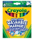 Crayola Ultra Clean Viltstiften - 8 stuks - Kegelpunt