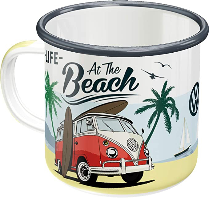 Nostalgic Art Emaille Becher VW Bulli Beach