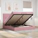 Maison Exclusive - Cadre de lit ottoman avec matelas, rose, 160x200 cm, velours