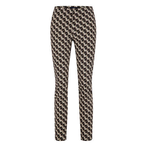 gardeur gardeur slim fit pantalon Zene14 met all over print kaki