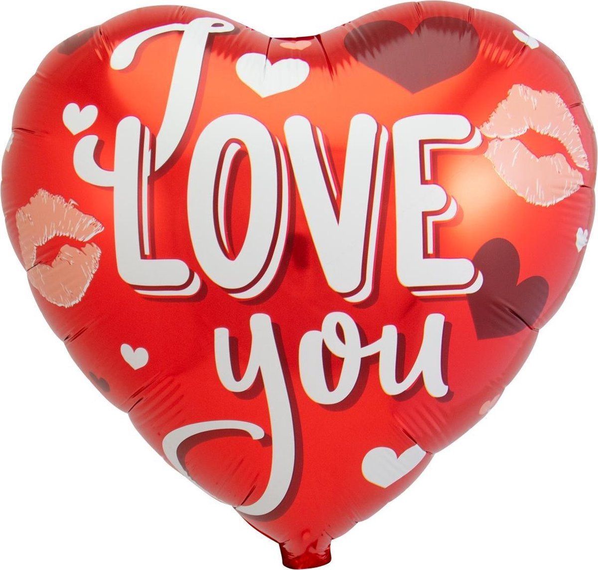 Folat Folieballon - I love you - Hart - 45cm - Rood - Zonder vulling