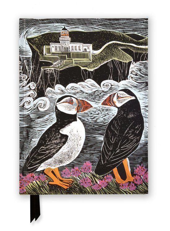 Angela Flame Tree Notebooks Angela Harding: Fair Isle Puffins (Foiled Journal)
