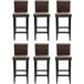 Maison Exclusive - Lot de 6 tabourets de bar en similicuir marron foncé