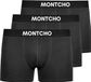 MONTCHO Essence Series Boxershorts Heren 3 Pack Antraciet