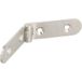 Siso Charnière à rabat SLIM en laiton à visser 12,5 x 80 x 2 mm, aspect acier inoxydable