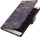 Best Cases Sony Xperia E4g Lace Kant Bookstyle Wallet Hoesje Blauw - Cover Case Hoes