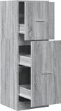 vidaXL Apothekerskast 40x41x118 cm bewerkt hout grijs sonoma eiken