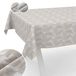 ANRO Afwasbaar lurex tafelzeil, teflon gecoat, onderhoudsvriendelijk, lotuseffect, vuil- en waterafstotend, kate-bloemen, bladeren, 100 x 140 cm, met zoom (omzoomd), goud