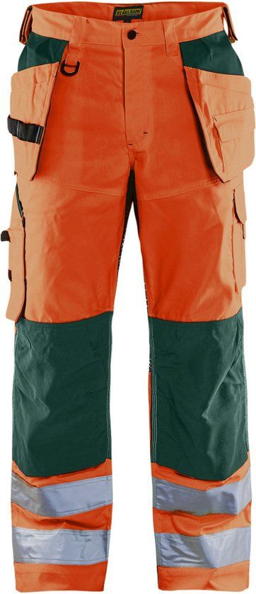 Blåkläder Werkbroek High Vis met ventilatie 1565-1811 - High Vis Oranje/Groen - Maat 60
