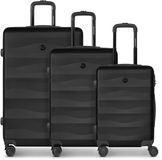 Smartbox Edition 03 4 wielen Kofferset 3-delig - Harde bagage - Combinatieslot - black
