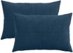vidaXL Kussensloop 2 stuks ALMELO Marineblauw 30 x 50 cm corduroy