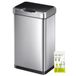 EKO Mirage-T Prullenbak met Sensor, 50 L, Automatische Keukenprullenbak, 12 vuilniszakken, Vuilnisbak Bewegingssensor, Soft Close Deksel, Vingerafdrukbestendig, afvalbak RVS, geborstelde zilver