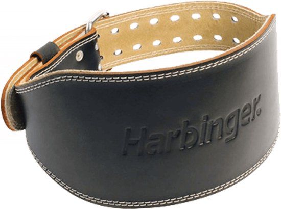 Harbinger Pro Powerlift Riem - Gewichthefriem Van Leer - M - Zwart