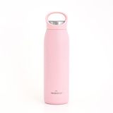 Grandties 700 ml geïsoleerde sportdrinkfles met lekvrij ergonomisch deksel met handvat - dubbelwandige drinkfles roestvrij staal houdt tot 24 uur warm (roze), ZL001210702