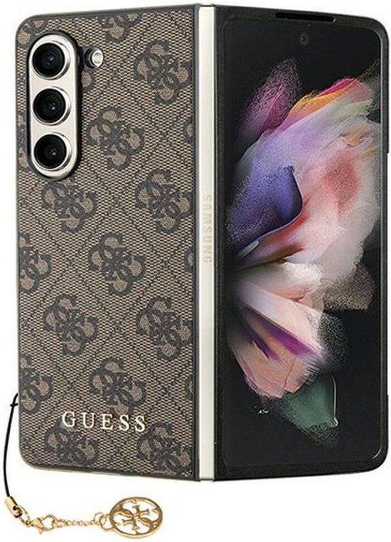 Guess Charm Back Cover - Brown - Compatible with Samsung Galaxy Z Fold 5