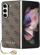 Guess Hoesje Charm Back Cover Bruin Geschikt voor Samsung Galaxy Z Fold 5