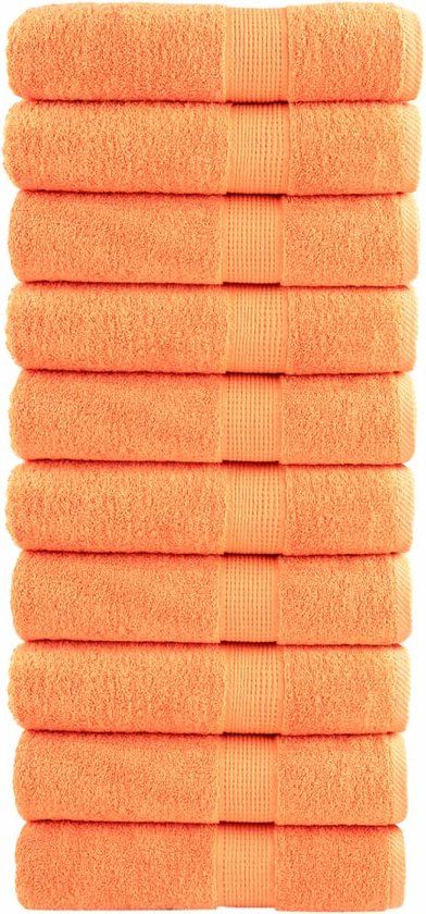 vidaXL Badhanddoeken SOLUND 10 stuks 600 g/m² Katoen Oranje 100x150 cm