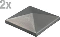 Alberts 866983 paalkap voor vierkante metalen paal | om vast te lassen | staal | afmetingen 150 x 150 mm | set van 2