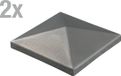 Alberts 866983 paalkap voor vierkante metalen paal | om vast te lassen | staal | afmetingen 150 x 150 mm | set van 2