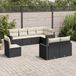 Maison Exclusive - Ensemble de meubles de jardin 8 pièces avec canapé et coussins, noir, en polyrotin