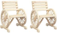 vidaXL Tuinstoelen 2 stuks 58x58x78,5 cm massief vurenhout bruin