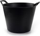 Merkloos Plasticforte Flexibele emmer/kuip - Zwart - Kunststof - Rond - 42 liter - 4 stuks
