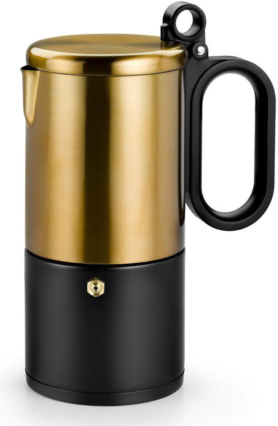 BRA Kaffe RVS Koffiezetapparaat 4 Kopjes Zwart/Koper