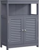 And Outdoormatch Armoire de salle de bain Jimmie - Organiseur - Rangement - avec 2 portes - Gris - MDF - Deluxe - 60x30x80cm