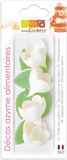 ScrapCooking Eetbare Papieren Decoratie Witte Roos & Blad set/10